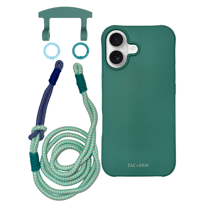 iPhone 17 TIDAL TEAL CASE + KNOTTED CORD