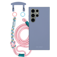 Samsung S25 Ultra BLUE FOG CASE + KNOTTED CORD