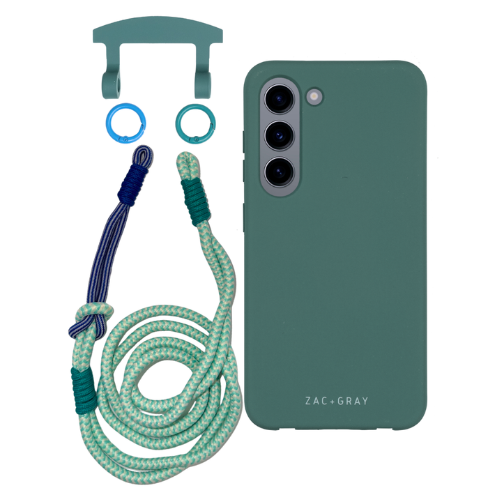 Samsung S23 TIDAL TEAL CASE + KNOTTED CORD