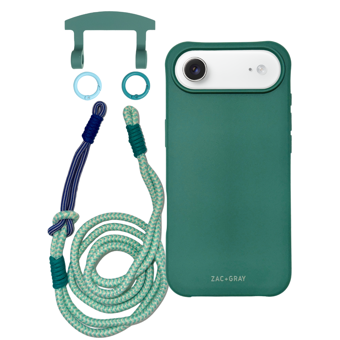 iPhone 17 Air TIDAL TEAL CASE + KNOTTED CORD