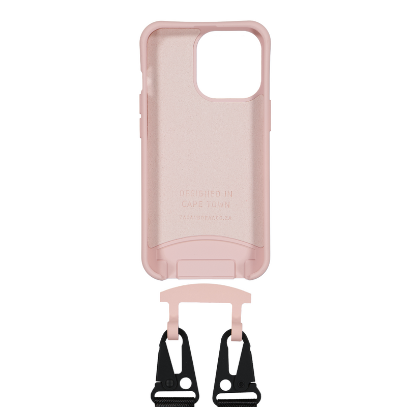 iPhone 14 Pro Max ROSÉ PINK CASE + MIDNIGHT BLACK STRAP