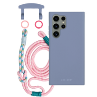 Samsung S25 Ultra BLUE FOG CASE + KNOTTED CORD