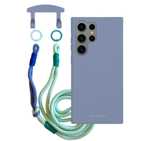 Samsung S25 Ultra BLUE FOG CASE + KNOTTED CORD