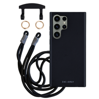 Samsung S25 Ultra MIDNIGHT BLACK CASE + KNOTTED CORD
