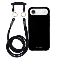 iPhone 17 Air MIDNIGHT BLACK CASE + KNOTTED CORD