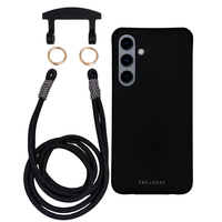 Samsung S24 MIDNIGHT BLACK CASE + KNOTTED CORD