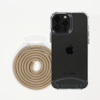 iPhone 15 TRANSPARENT CASE + BEACH BRONZE CORD