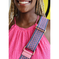 PATTERNED STRAP + COBALT BLUE HOOK
