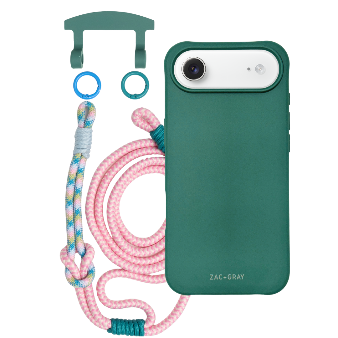 iPhone 17 Air TIDAL TEAL CASE + KNOTTED CORD