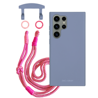 Samsung S25 Ultra BLUE FOG CASE + KNOTTED CORD