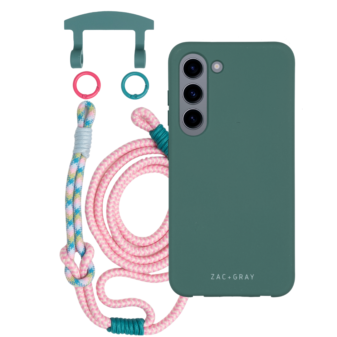 Samsung S23 TIDAL TEAL CASE + KNOTTED CORD