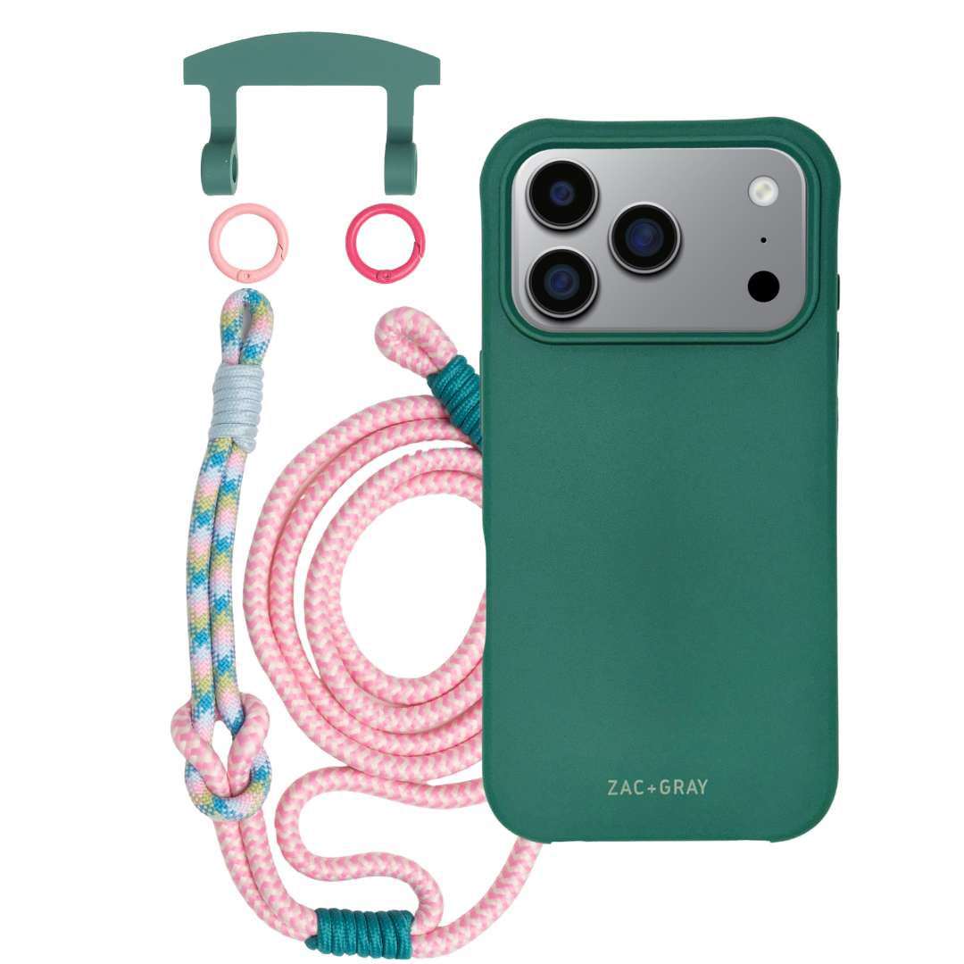 iPhone 17 Pro Max TIDAL TEAL CASE + KNOTTED CORD