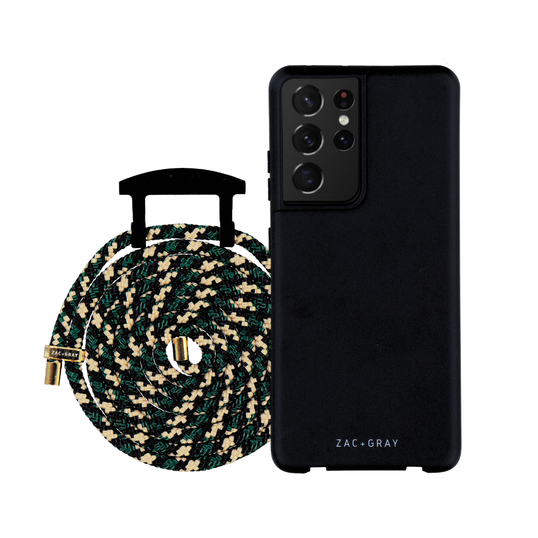 Samsung S20 MIDNIGHT BLACK CASE + FOREST CORD