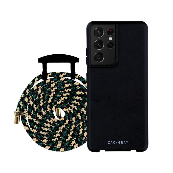 Samsung Note 20 Ultra MIDNIGHT BLACK CASE + FOREST CORD