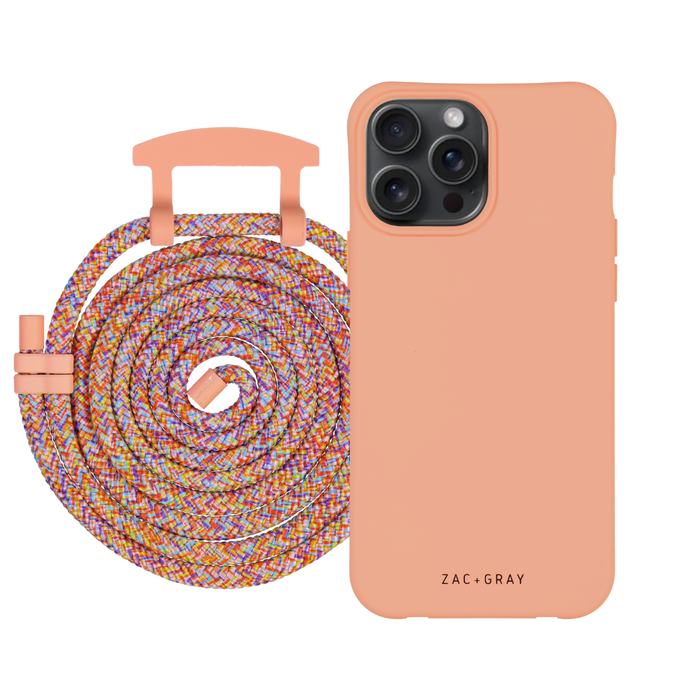 iPhone 6 Plus / 6s Plus / 7 Plus / 8 Plus SUNSET CORAL CASE + CORD