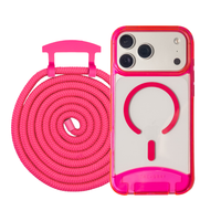 iPhone 17 HOT PINK TRANSPARENT CASE + CORD