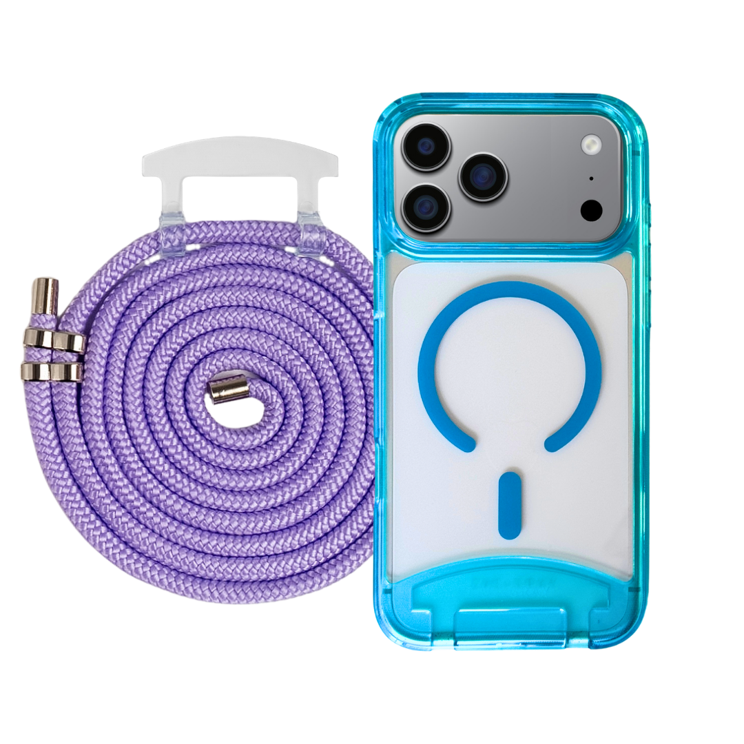 iPhone 17 Pro AQUAMARINE TRANSPARENT CASE + CORD