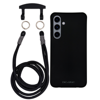 Samsung S24 MIDNIGHT BLACK CASE + KNOTTED CORD