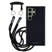 Samsung S25 Ultra MIDNIGHT BLACK CASE + KNOTTED CORD
