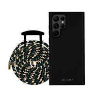 Samsung S22 Ultra MIDNIGHT BLACK CASE + FOREST CORD