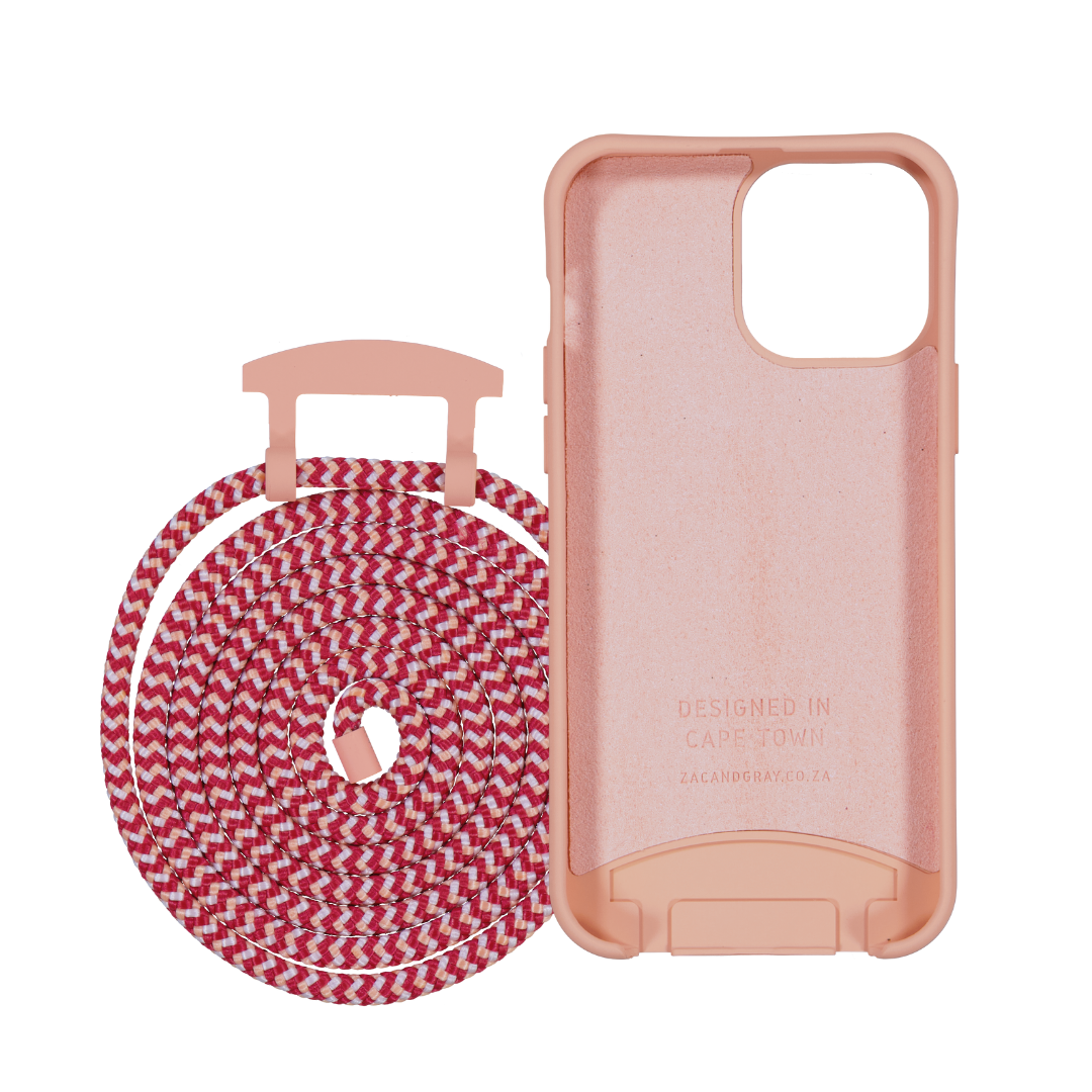 iPhone 13 SUNSET CORAL CASE + POMEGRANATE CORD