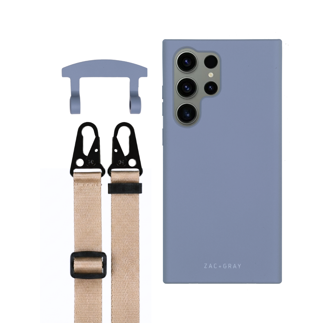 Samsung S25 Ultra BLUE FOG CASE + STRAP