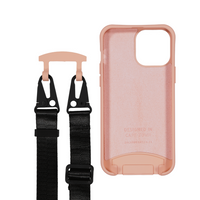 iPhone 12 Pro Max SUNSET CORAL CASE + MIDNIGHT BLACK STRAP