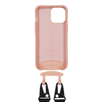 iPhone 14 SUNSET CORAL CASE + MIDNIGHT BLACK STRAP