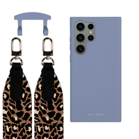 Samsung S25 Ultra BLUE FOG CASE + PATTERNED STRAP