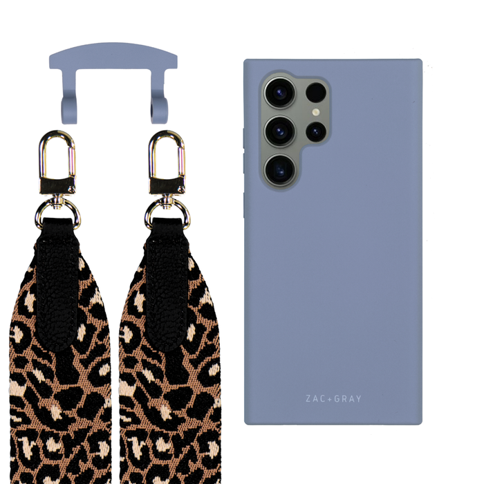 Samsung S25 Ultra BLUE FOG CASE + PATTERNED STRAP