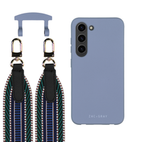 Samsung S23 Plus BLUE FOG CASE + PATTERNED STRAP