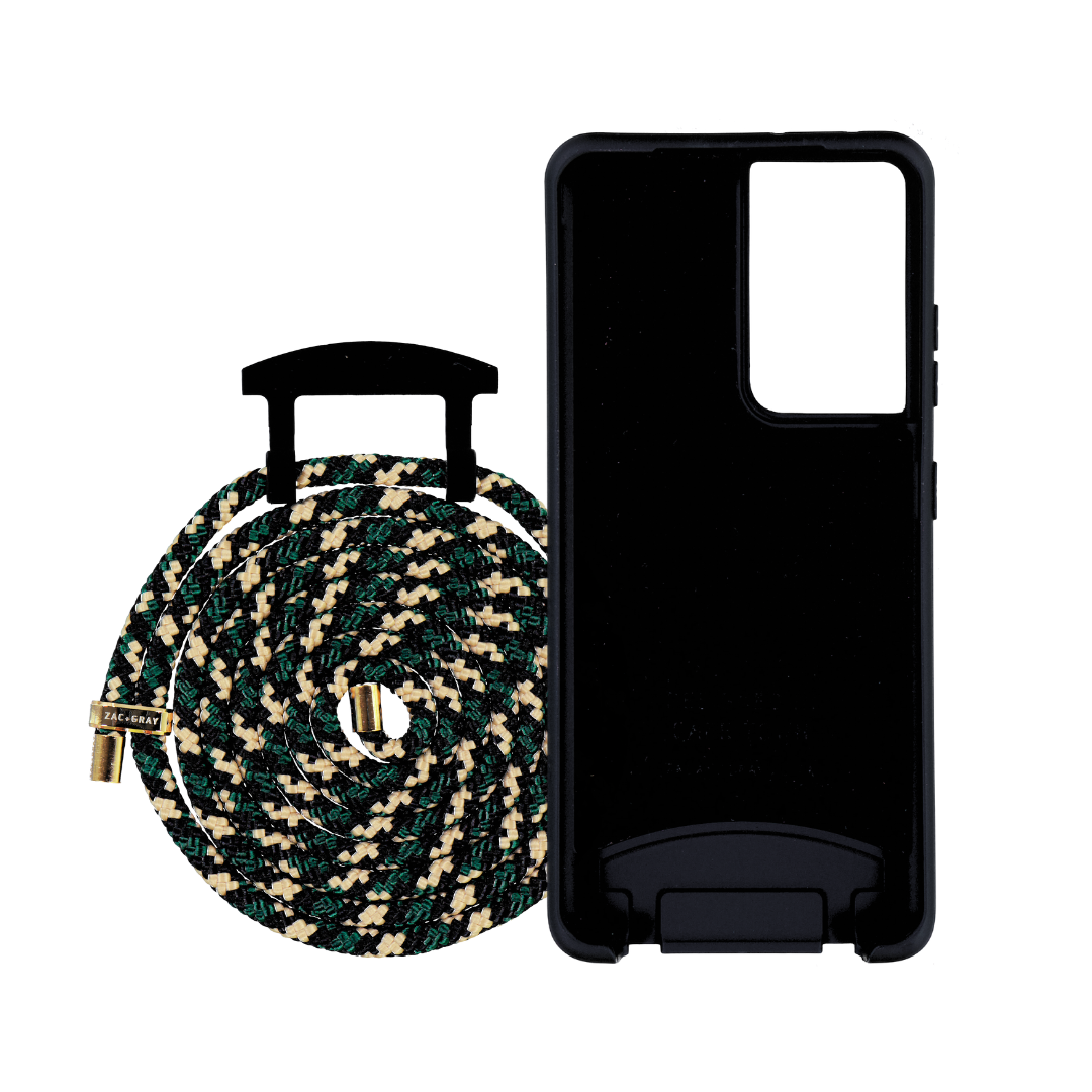 Samsung S20 Plus MIDNIGHT BLACK CASE + FOREST CORD