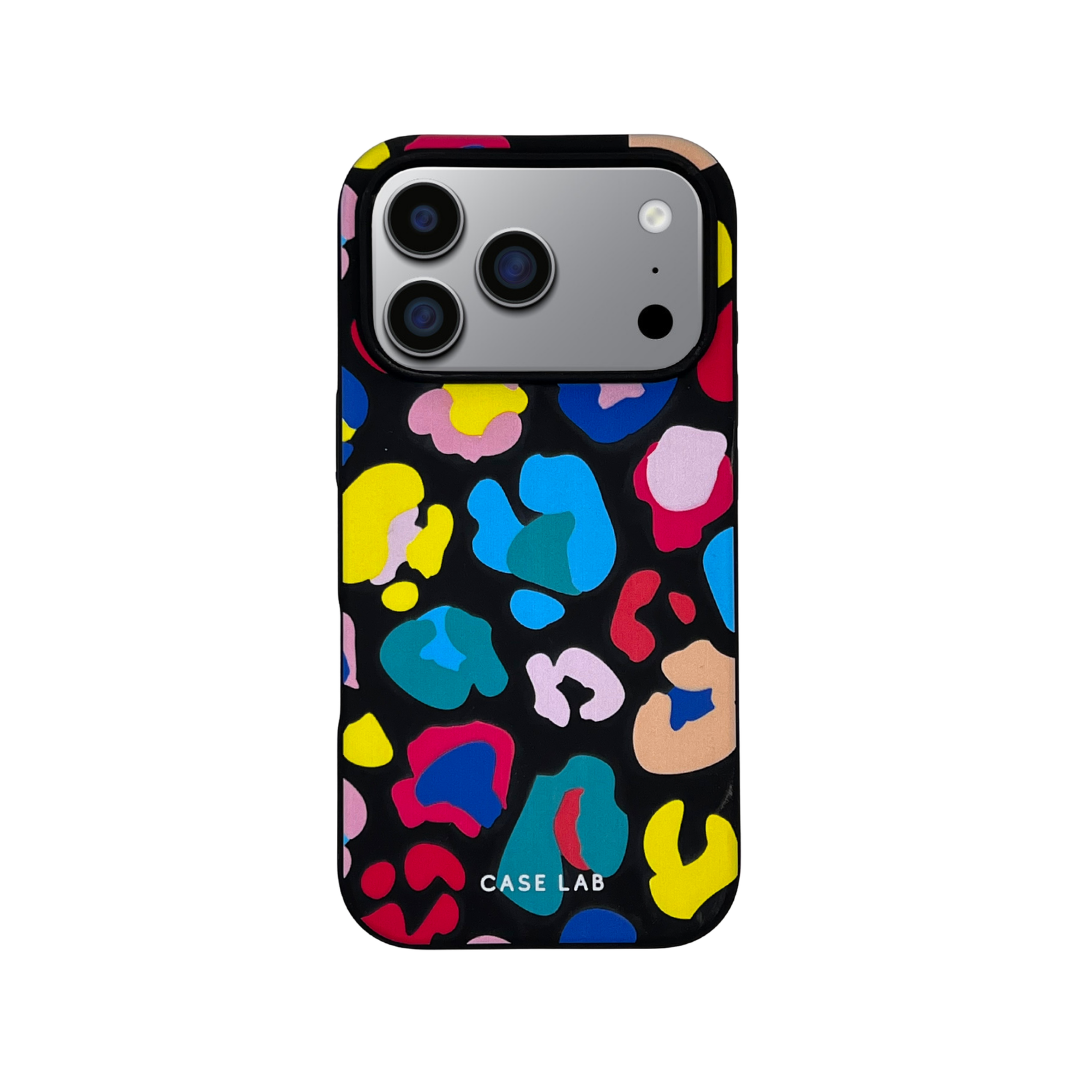 MIDNIGHT BLACK MULTI LEOPARD PHONE CASE
