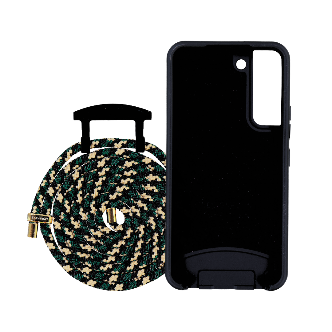 Samsung S22 Plus MIDNIGHT BLACK CASE + FOREST CORD