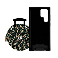 Samsung S22 Ultra MIDNIGHT BLACK CASE + FOREST CORD