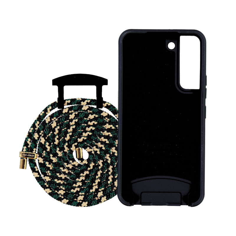 Samsung S21 Plus MIDNIGHT BLACK CASE + FOREST CORD