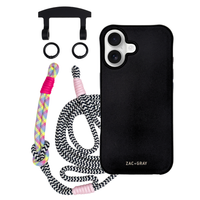 iPhone 17 MIDNIGHT BLACK CASE + KNOTTED CORD