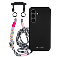 Samsung S23 Plus MIDNIGHT BLACK CASE + KNOTTED CORD