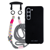 Samsung S23 MIDNIGHT BLACK CASE + KNOTTED CORD
