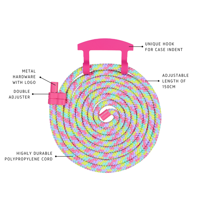 TUTTI FRUTTI CORD WITH HOT PINK HOOK