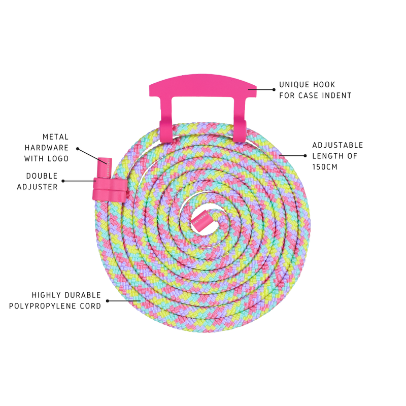 TUTTI FRUTTI CORD WITH HOT PINK HOOK