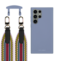 Samsung S25 Ultra BLUE FOG CASE + PATTERNED STRAP