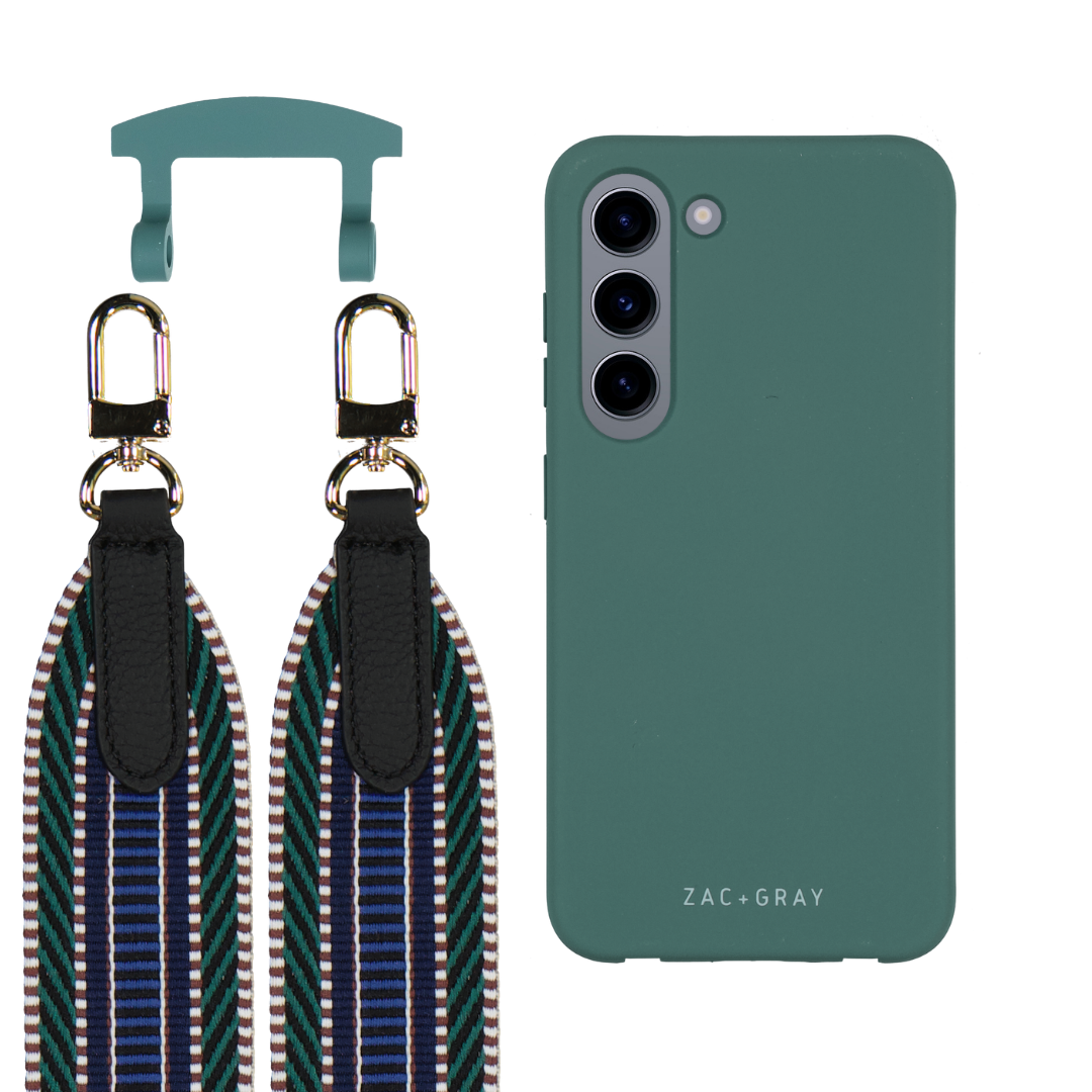 Samsung S23 TIDAL TEAL CASE + PATTERNED STRAP