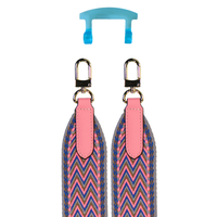 PATTERNED STRAP + AQUAMARINE TRANSPARENT HOOK