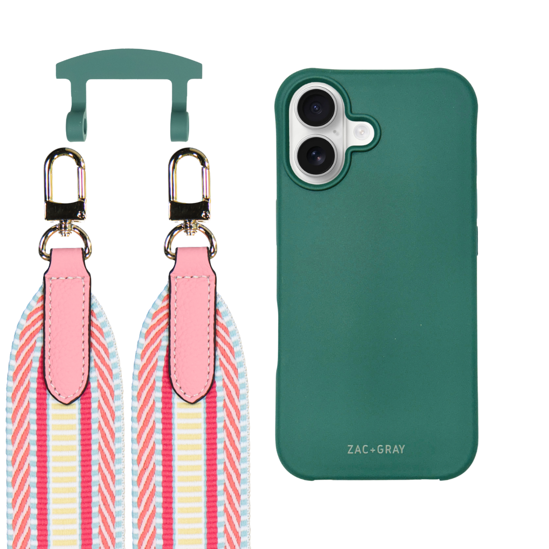 iPhone 17 TIDAL TEAL CASE + PATTERNED STRAP