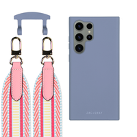 Samsung S25 Ultra BLUE FOG CASE + PATTERNED STRAP