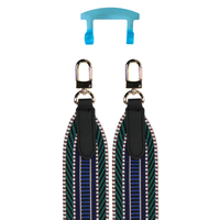 PATTERNED STRAP + AQUAMARINE TRANSPARENT HOOK