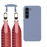 Samsung S23 Plus BLUE FOG CASE + PATTERNED STRAP
