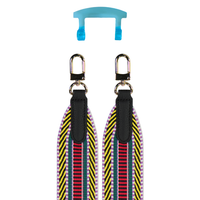 PATTERNED STRAP + AQUAMARINE TRANSPARENT HOOK