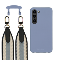 Samsung S23 Plus BLUE FOG CASE + PATTERNED STRAP